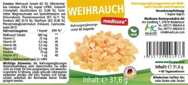 Weihrauch - Kapseln  60 Stück