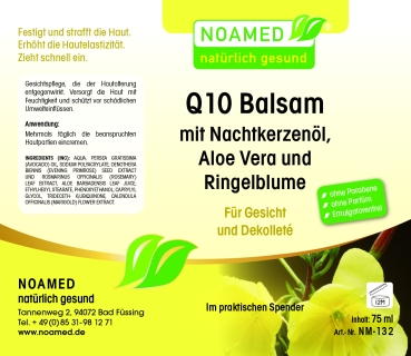 Q10 Balsam  mit Nachtkerzenöl  75ml  im Spender