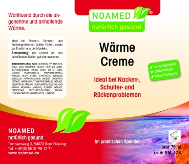 Wärme Creme  75ml im Spender