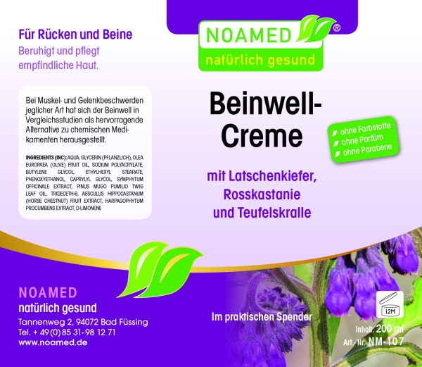 Beinwell - Creme  75ml  im Spender
