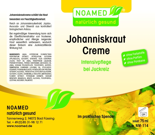 Johanniskraut Creme  75ml im Spender