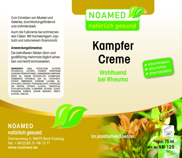 Kampfer Creme  75ml  im Spender