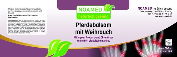 Pferdebalsam mit Weihrauch  500ml